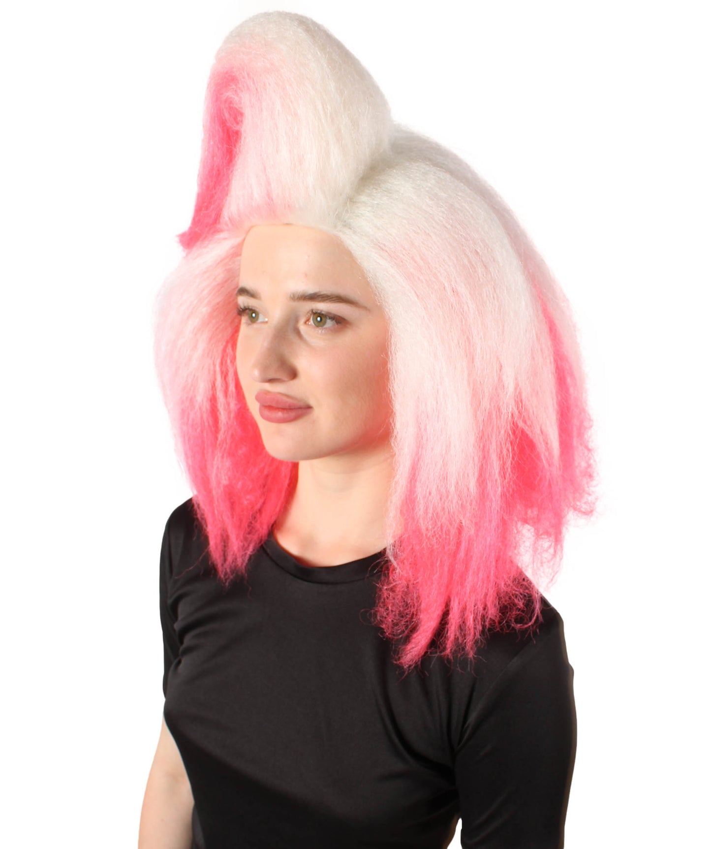 Wigs2you レディース H-5719 ルポール・ドラッグレース ホワイトとピンク グラディエント プードル ウィッグ