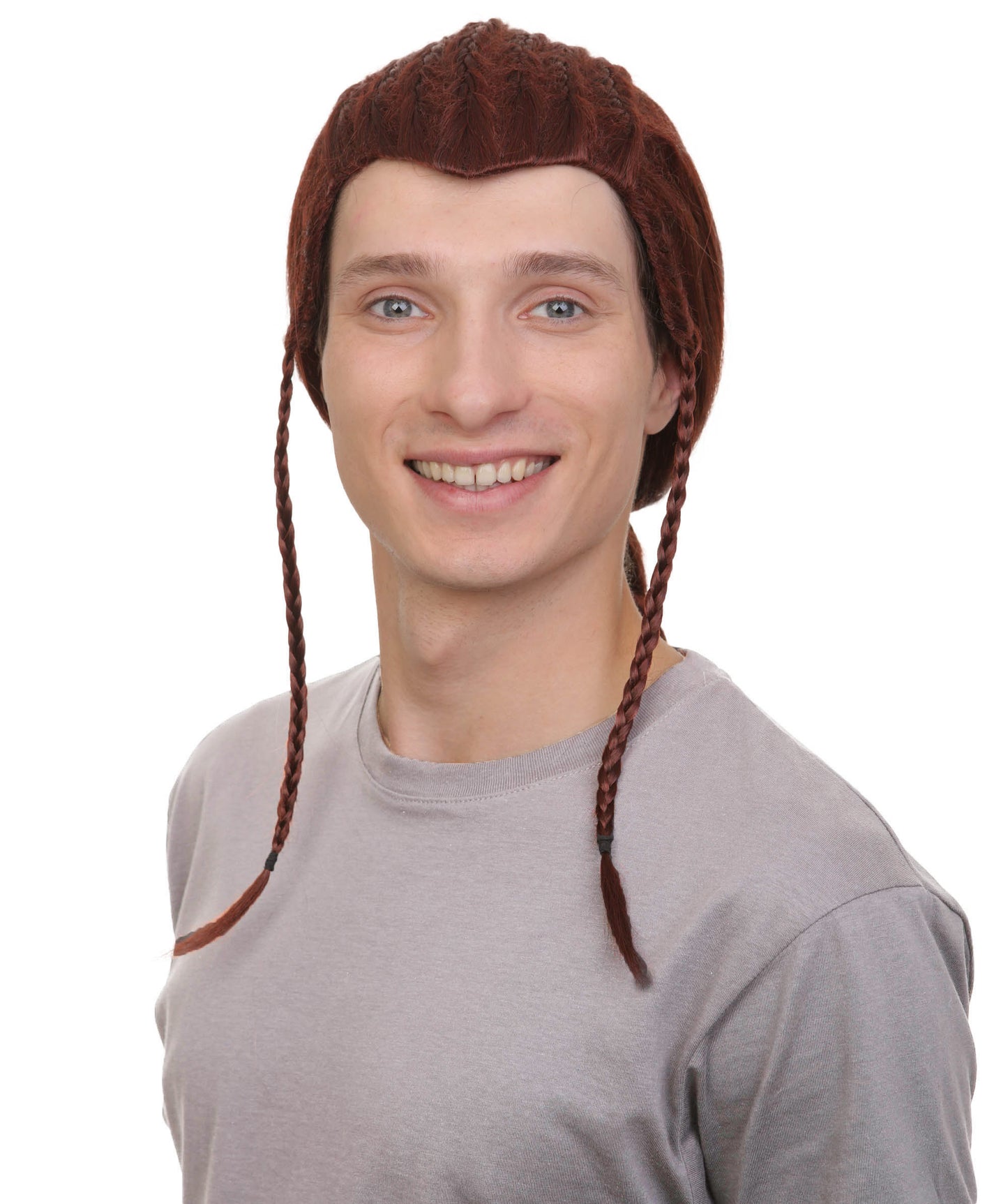 Wigs2you H-5655 大人用男性用ヒューマノイド戦士編み込みダークオーバーンウィッグ