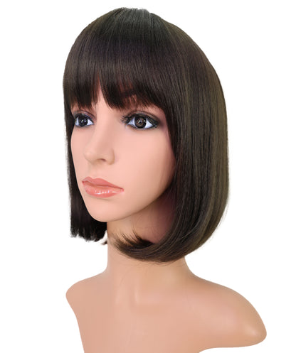 Wigs2you H-6901 女性用 11.5インチ ショートボブウィッグ | 手植え合成ヘアブレンド | 自然で軽量な通気性キャップ付きウィッグ