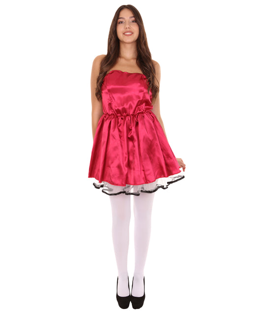 女性用 JCO-342_16 プロムドレス コスプレ ダークレッド コスチューム