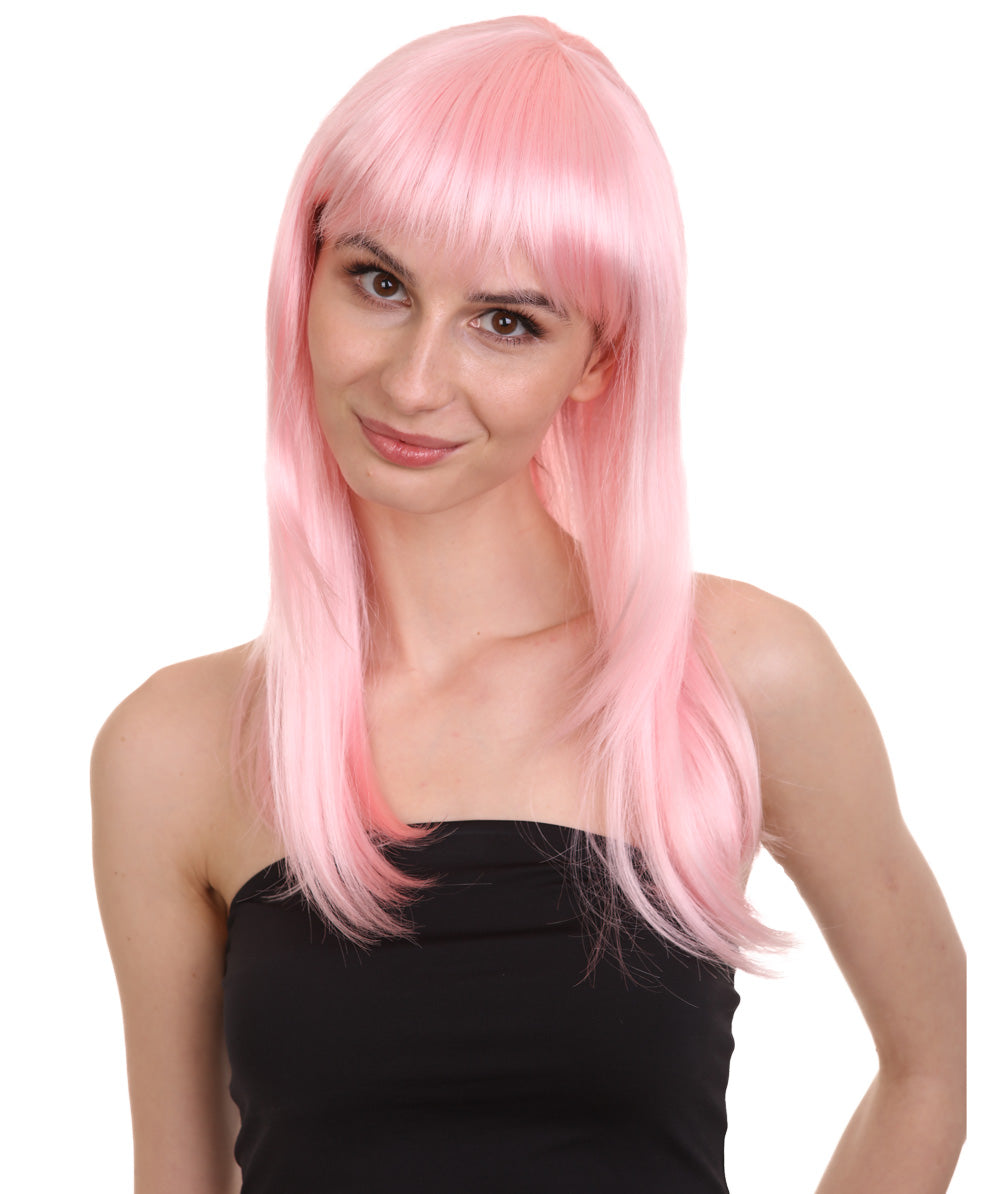 Wigs2you ハロウィン パーティー プレミアム レディース H-1052 とても快適なグラマー グリーン ウィッグ ソフト ピンク色