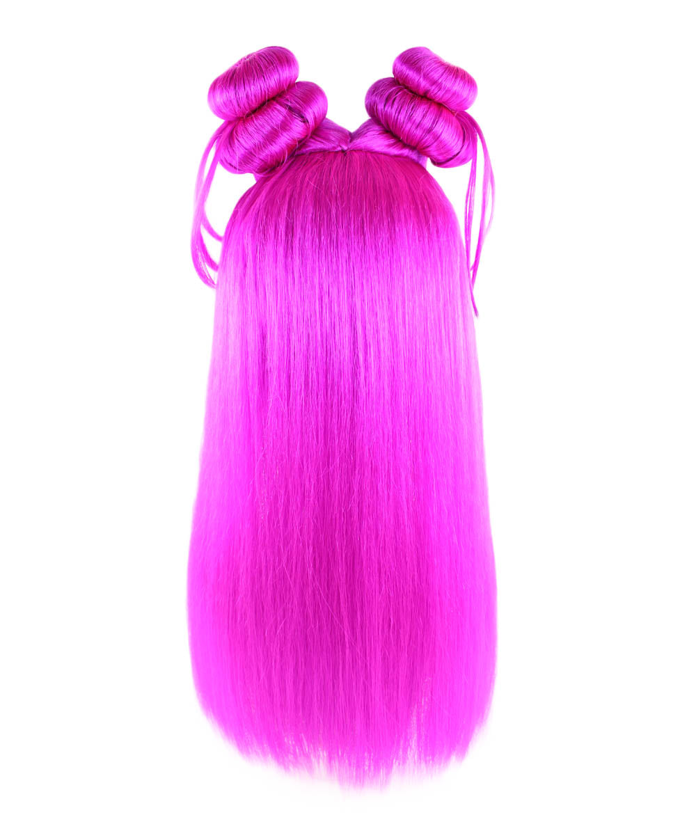 Wigs2you ハロウィン パーティー プレミアム レディース H-1229 快適なフィット感のネオン フューシャ アジアン プリンセス ウィッグ