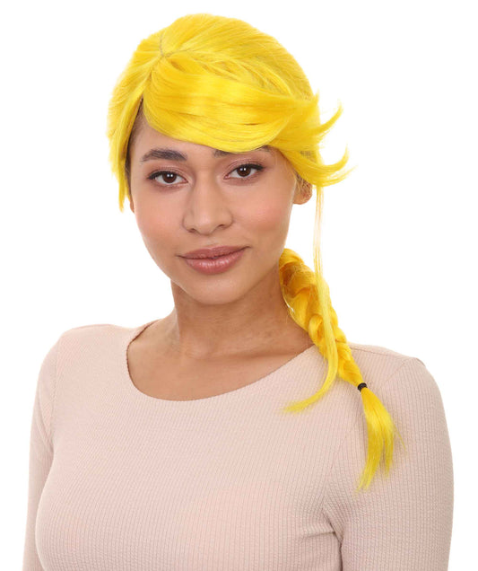 Wigs2you ハロウィン パーティー プレミアム レディース H-1163 とても快適なイエローの編み込みウィッグ