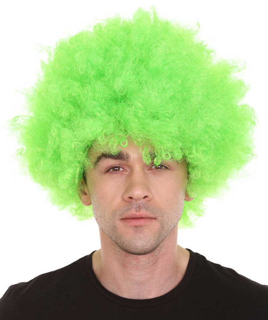 Wigs2you ハロウィンパーティープレミアム メンズ H-649 スーパーアフロウィッグ グリーン色