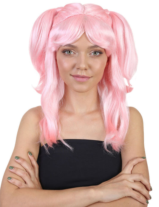 Wigs2you ハロウィンパーティー プレミアム レディース H-752 ドリー ピグテール ウィッグ ソフトピンク色