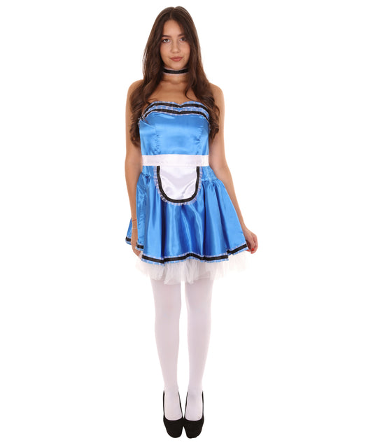 女性用 JCO-344_3 フレンチメイド制服コスプレ ロイヤルブルーコスチューム