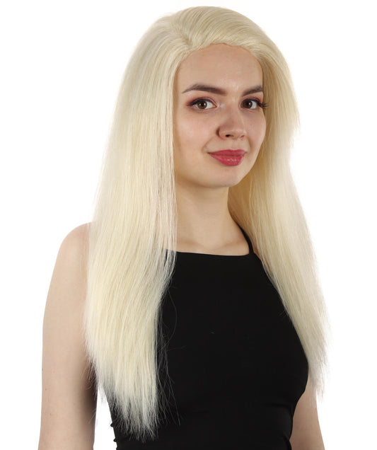 女性用ロングストレートサイドパートコスプレウィッグ ブロンド H-5220_17 ファンシースタイル プレミアムハロウィンパーティーウィッグコレクション