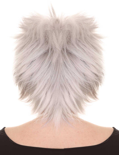 Wigs2you ハロウィンパーティープレミアムレディース H-1449 着やすい快適なフィット感 80 年代女性ロックスタイルグレーカラーウィッグ