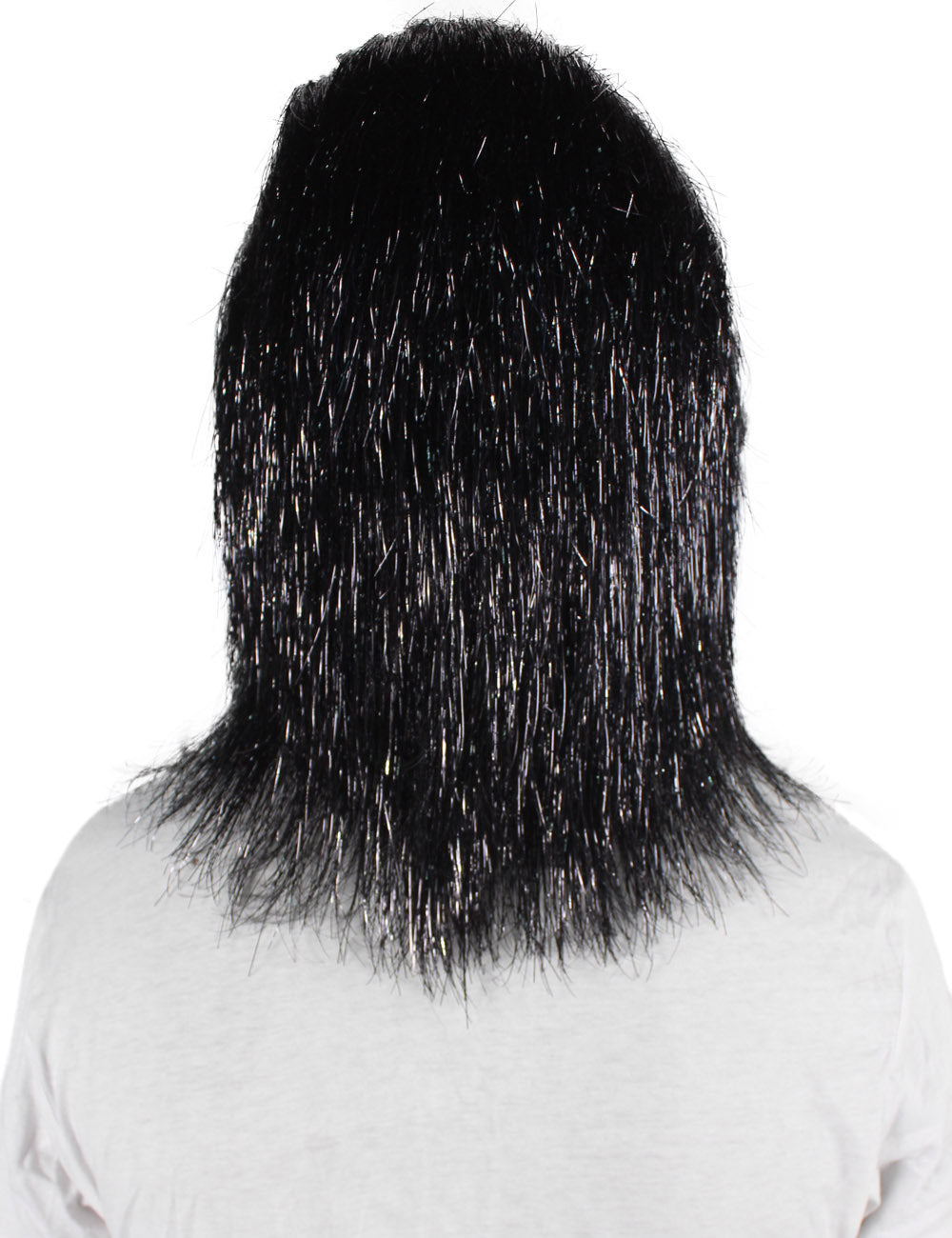 ハロウィンパーティープレミアムメンズ H-5647-BLK ヘアリーユニセックスエイプティンセルマスクのみ 黒色 軟らかい合成繊維