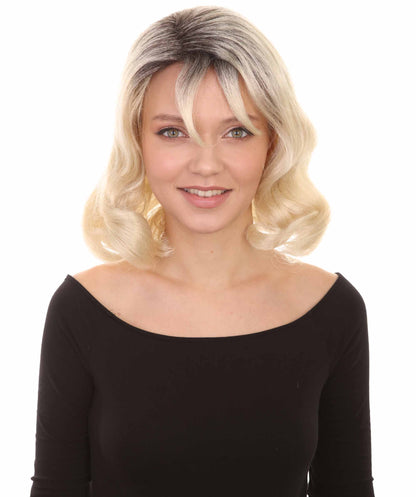 ハロウィンパーティ プレミアムレディース H-5113 映画キャラクター ブラックブロンドウィッグ