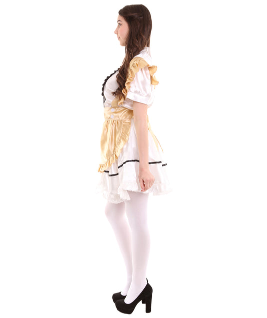 女性用 JCO-326_6 アニメ コスプレ フレンチメイド ファンシー ドレス ゴールド コスプレ コスチューム