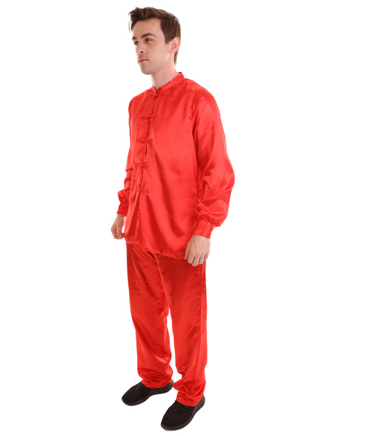 大人用メンズ JCO-269_15 中国の伝統的なカンフー レッドサテン 制服 コスプレ衣装