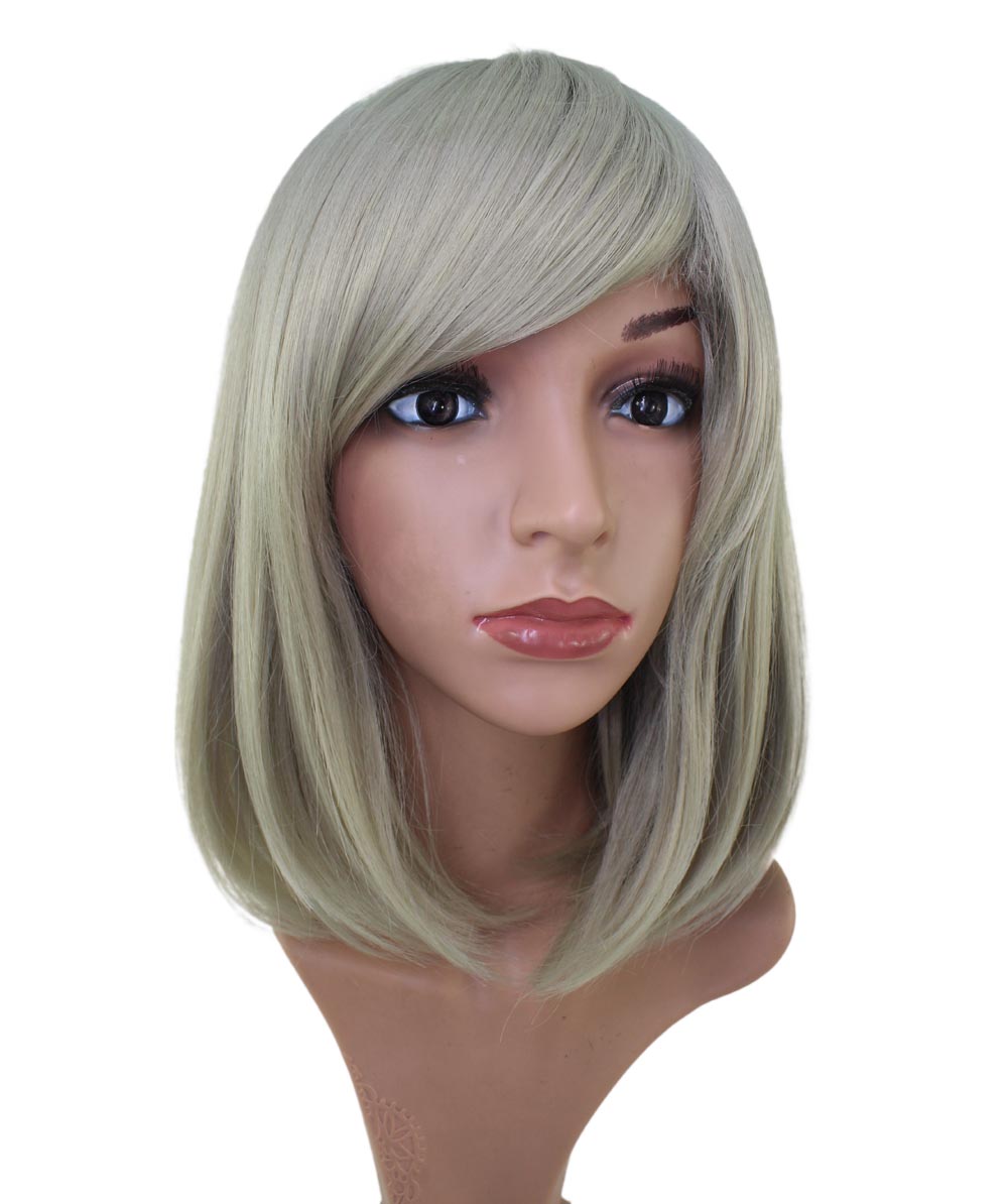 Wigs2You ミディアムストレートウィッグ サイドバング付き フルウィッグ 耐熱ファイバー製 コスプレ・イベント用 - サンディブラウン C-069