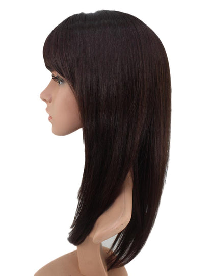 定番の人気商品です！ストレートロングスタイル  ウィッグ1つで簡単にサラサラヘアーに！ ウィッグネット付き W-407
