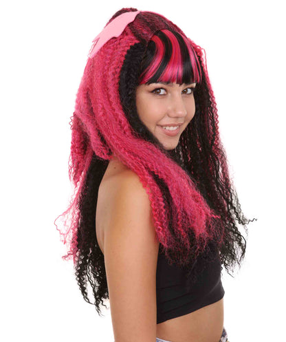 Wigs2youハロウィンパーティープレミアムレディースH-1870 着けやすい 非常に快適 新しいモンスターハイエレクトリファイドDraculauraコスプレウィッグ