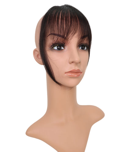 Wigs2you W-8473 女性用100％人毛部分ウィッグ – ナチュラル前髪ヘアピース 8インチ 軽量フリンジトップカバー