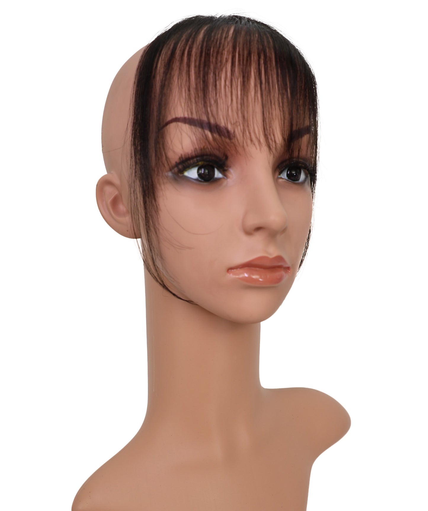 Wigs2you W-8474 女性用孔雀前髪ウィッグ – 100％人毛クリップインフリンジ 5〜9インチ – ナチュラル軽量ヘアピース