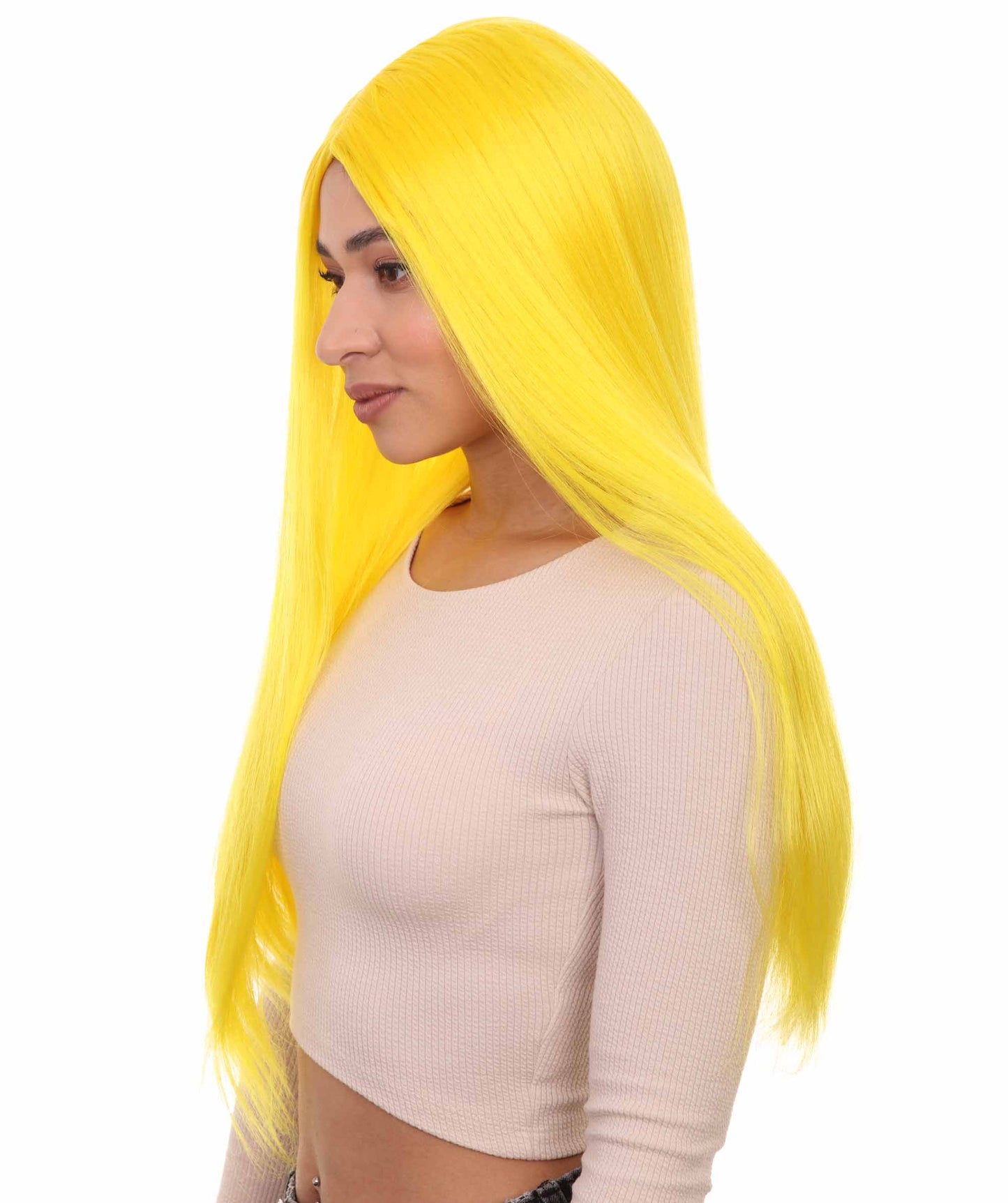 Wigs2you ハロウィンパーティープレミアム H-854 悪の花嫁 II 女性ウィッグ イエロー色