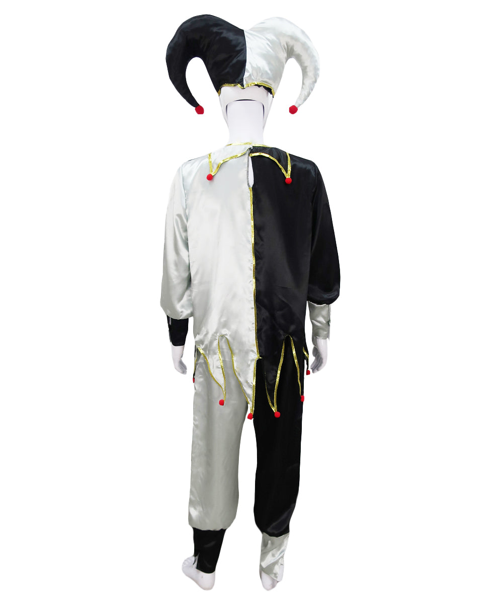 男性 JCP-165 のイーヴィルジェスターコスチューム ブラックアンドホワイト ハロウィンコスチューム