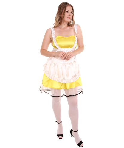 大人用女性 JCO-329_23 セクシーなフレンチメイド制服 ライトイエロー コスプレ コスチューム