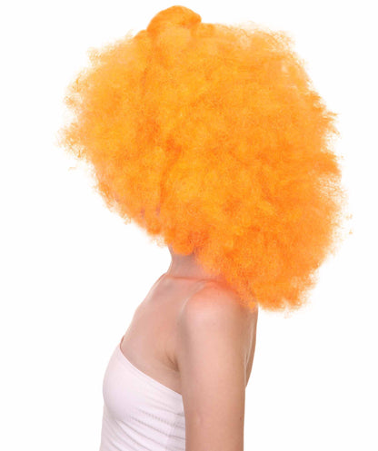 Wigs2you ハロウィン パーティー プレミアム レディース H-1234 着けやすい 快適なフィット感 パンプキン オレンジ アフロ スモール ボウウィッグ