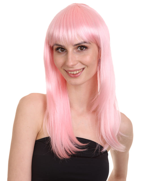 Wigs2you ハロウィン パーティー プレミアム レディース H-1052 とても快適なグラマー グリーン ウィッグ ソフト ピンク色