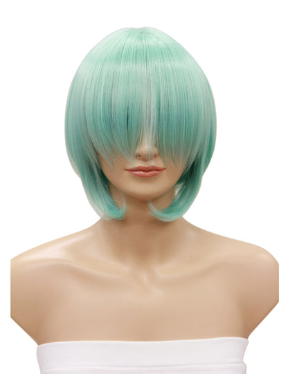 レディースファッション C-014 ショート C-アクアマリン コスプレ ヒートスタイルウィッグ