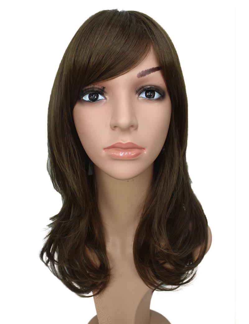 エアリーカールが可愛い！ふわふわヘアで柔らかな女の子に  耐熱です ウィッグネット付き W-537
