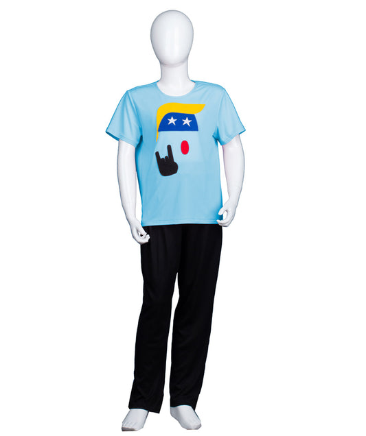 子供用 JCO-177(Kids)_9 プレジデント ロゴ Tシャツ ライト ブルー コスプレ コスチューム