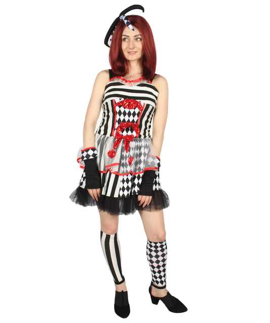 女性 JCP-171 のフライトフルクラウンスケアリーコスチューム マルチハロウィンコスチューム
