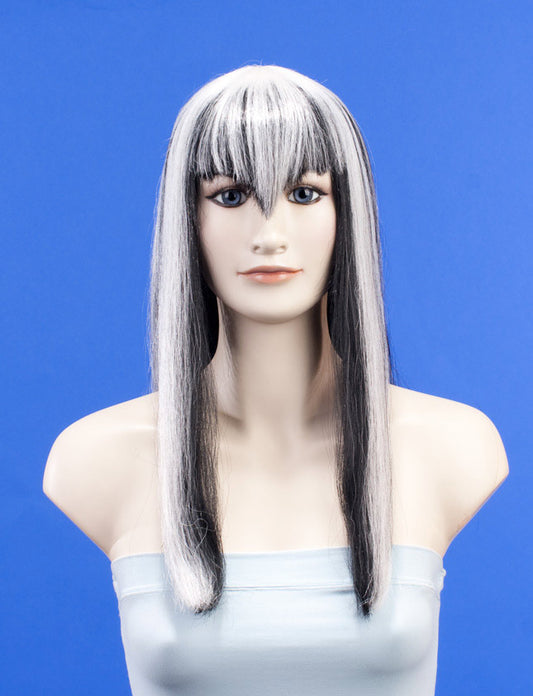 ハロウィンパーティープレミアムレディース H-187 ジェットブラック 蓄光 ファンシーキャラクターファッションウィッグ ソフト合成繊維