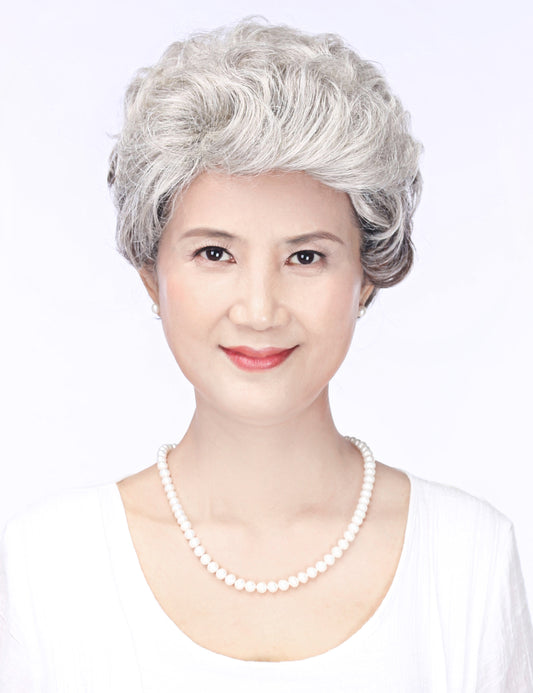Mrs Styles 短い HHB-057 ヒューマンヘアブレンド パーフェクション ボリュームとカバレッジのため