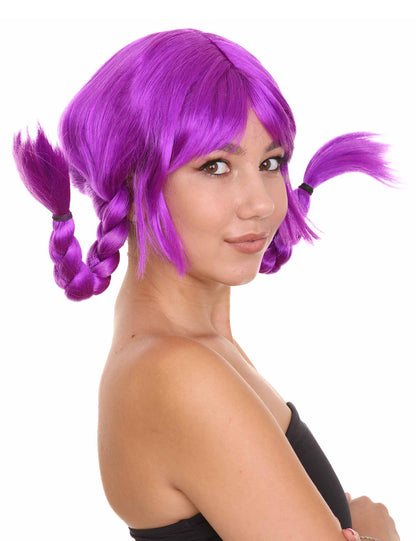Wigs2you ハロウィン パーティー プレミアム レディース H-1645 簡単装着 とても快適 ピッピ バイオレット