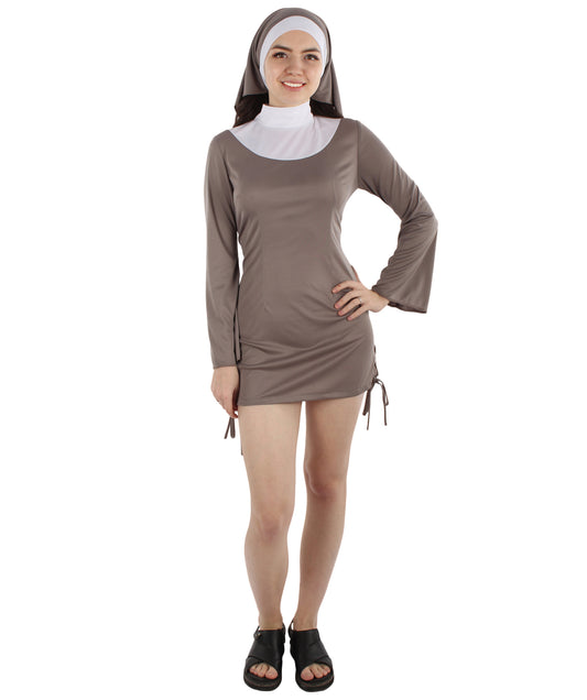 大人の女性の JCO-005_1 エッチな修道女の衣装 グレー コスプレ衣装