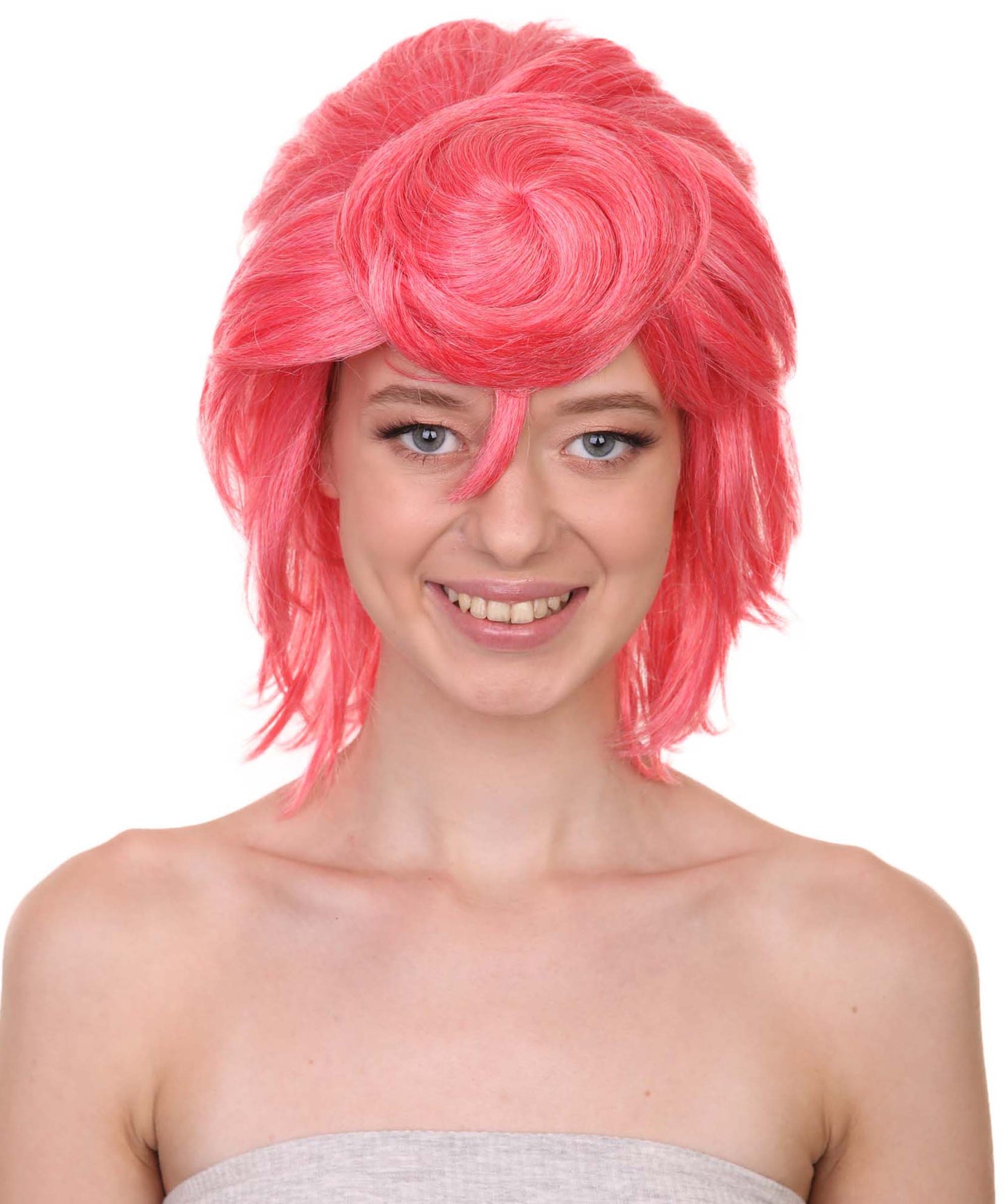 ハロウィンパーティープレミアムレディ H-5439 ミディアムレングス ボスの娘ウナウィッグ ピンク