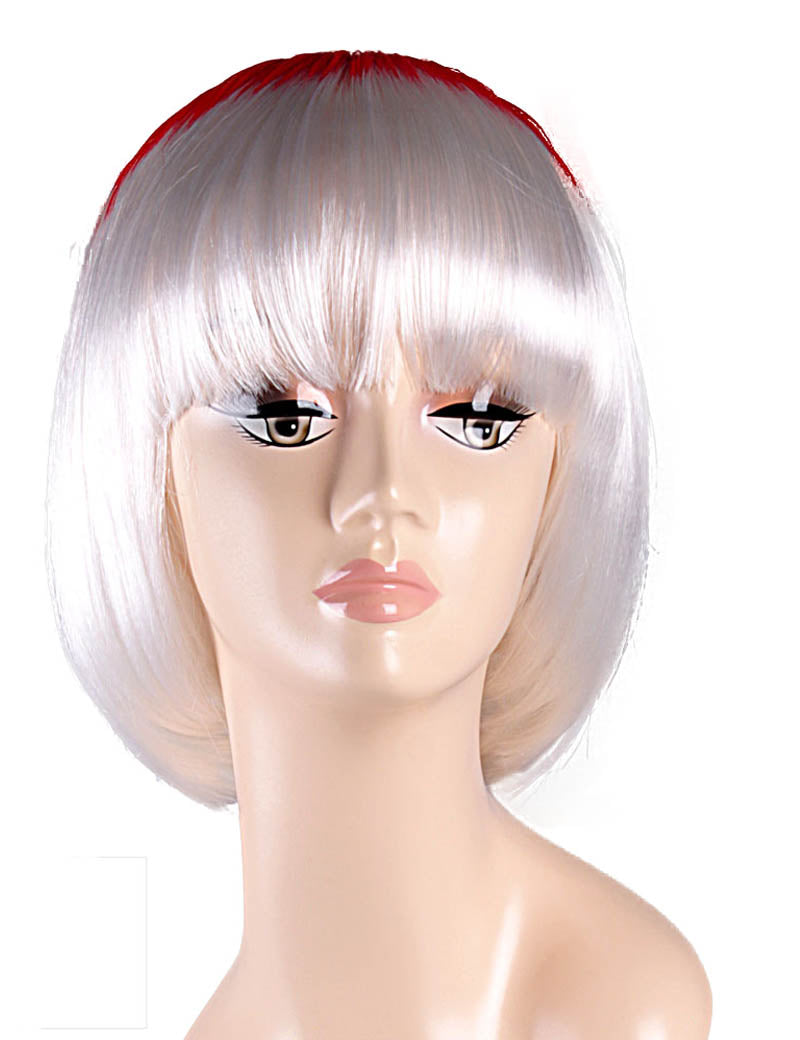 ハロウィンパーティープレミアムレディース Flag-002 ボブウィッグ マルチカラー ファンシーキャラクターファッションウィッグ ソフト合成繊維