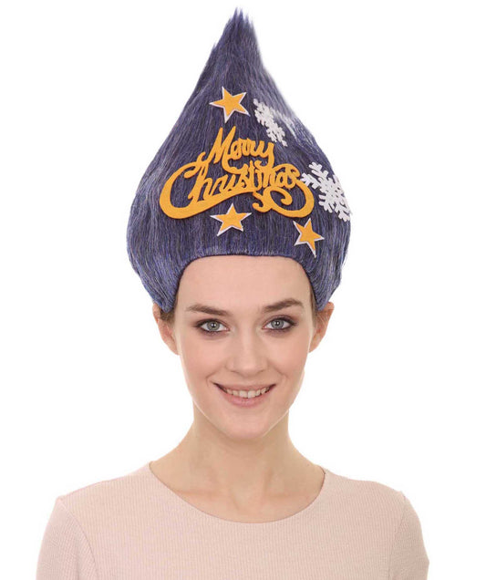 ブルークリスマスツリーレディースウィッグ H-3527 メリータグウィッグ プレミアム通気性のあるキャップレスキャップ