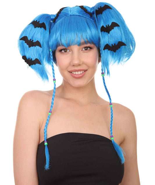 Wigs2you ハロウィンパーティープレミアム レディース H-703 バットエンジェルウィッグ ロイヤルブルー色