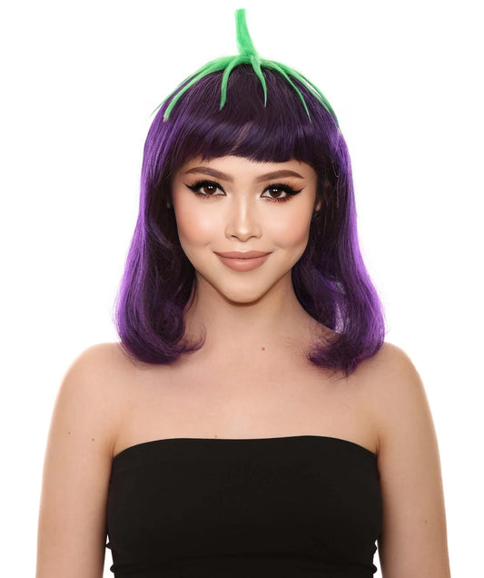 ナスレディースウィッグコレクション H-2824 カラフルな野菜フルーツハロウィンウィッグ プレミアム通気性キャップレスキャップ