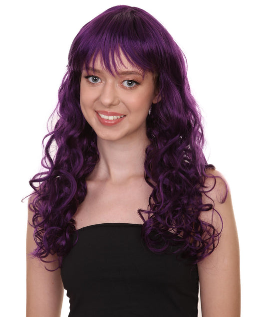 Wigs2you ハロウィンパーティープレミアム レディース H-1009 着用しやすい ベラウィッグ バイオレットカラー