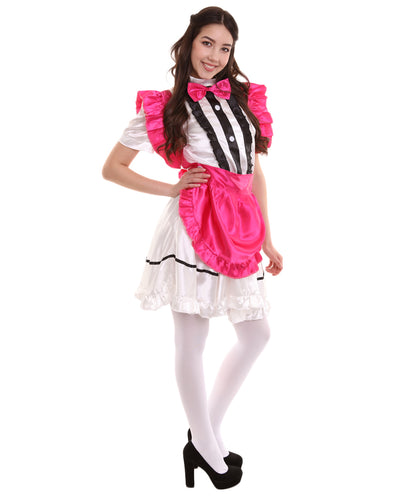 女性用 JCO-326_13 アニメ コスプレ フレンチメイド ファンシー ドレス ピンク コスプレ コスチューム