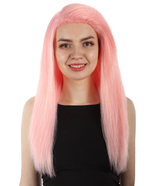 女性用ロングストレートサイドパートコスプレウィッグ ピンク H-5220_3 ファンシースタイル プレミアムハロウィンパーティーウィッグコレクション