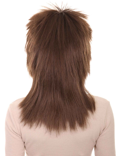 Wigs2you ハロウィン パーティー プレミアム H-1332 簡単に着用でき 快適なフィット感 80 年代女性ブラウン ロッカー スタイルウィッグ