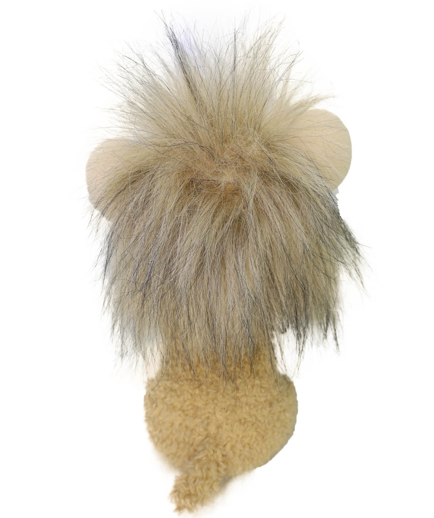 Wigs2you P-045 犬・猫用 ライオン風ふわふわペットウィッグ｜合成ダークブロンド・やわらか布キャップ付き｜耐熱性・かわいいコスチューム帽子