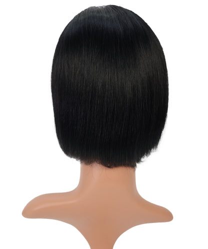 医療用ウィッグ、100%人毛、ショートボブ、ナチュラルブラック、手結びウィッグキャップ、Wigs2you HH-182 フレキシブルパーティング、通気性、自然な見た目、快適、女性用ウィッグ