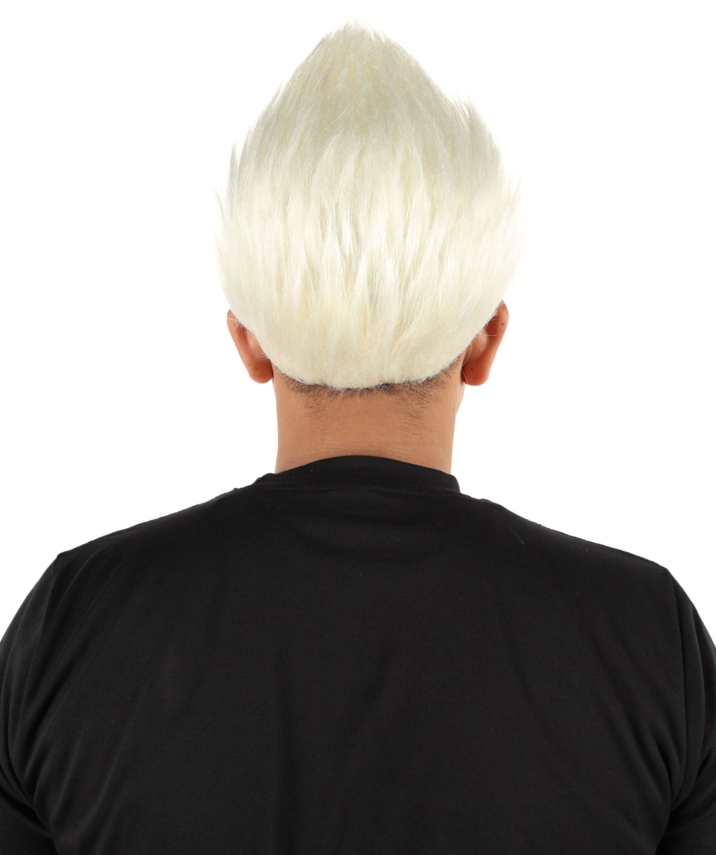 Wigs2you H-7081 大人用メンズ ホワイト スパイキー パンクウィッグ | ミディアム プラチナ 合成毛 調節可能なキャップ付き コスプレ、ハロウィン、ステージパフォーマンス、ロールプレイに最適