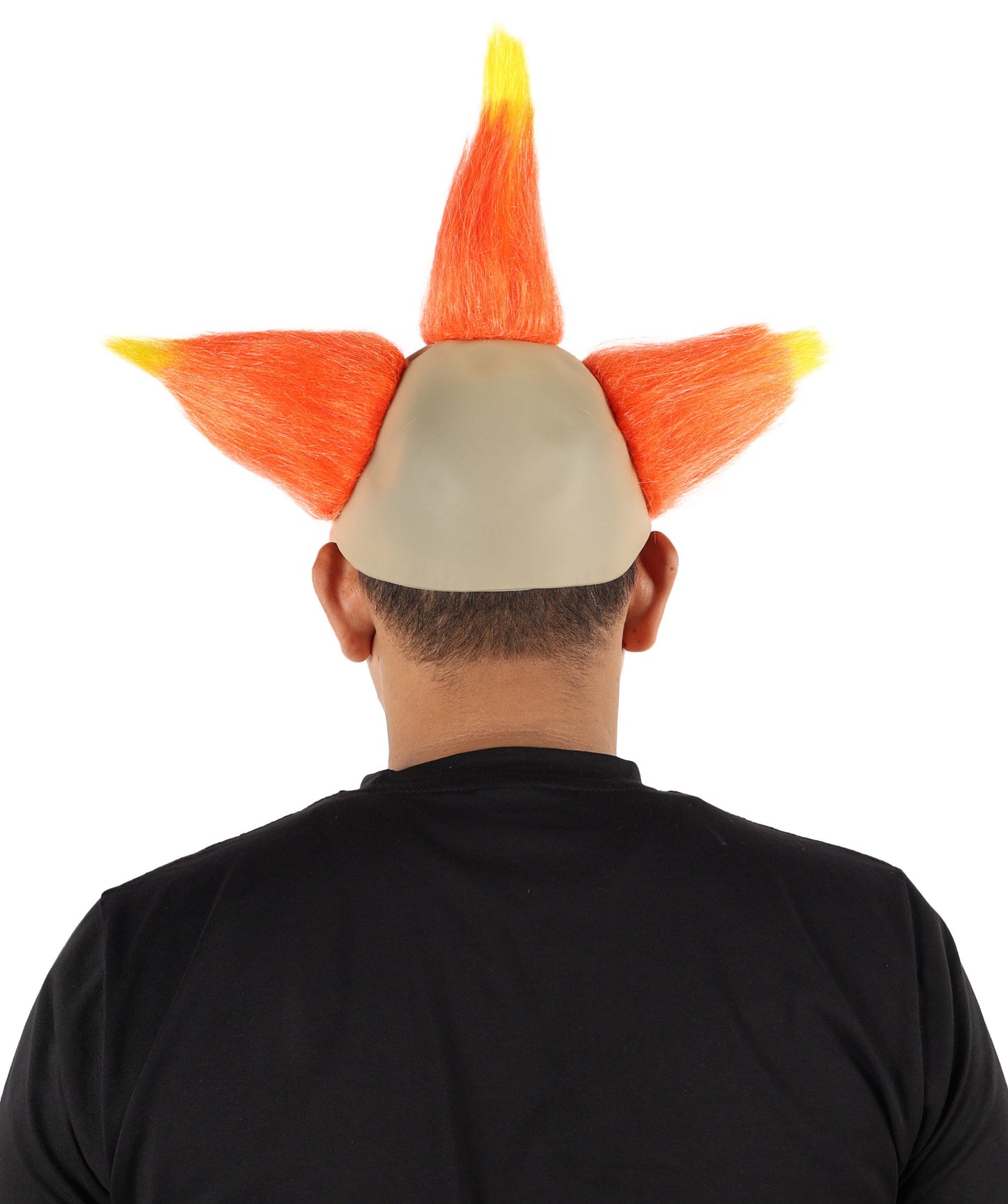 Wigs2you H-7087 大人用メンズ ダークサーカスピエロウィッグ | ワイルドなオレンジとイエローのミックスストレートヘアスタイル、縮れ毛ボリュームアップ | ハロウィン、コスプレ、パーティー、ステージ用合成ウィッグ