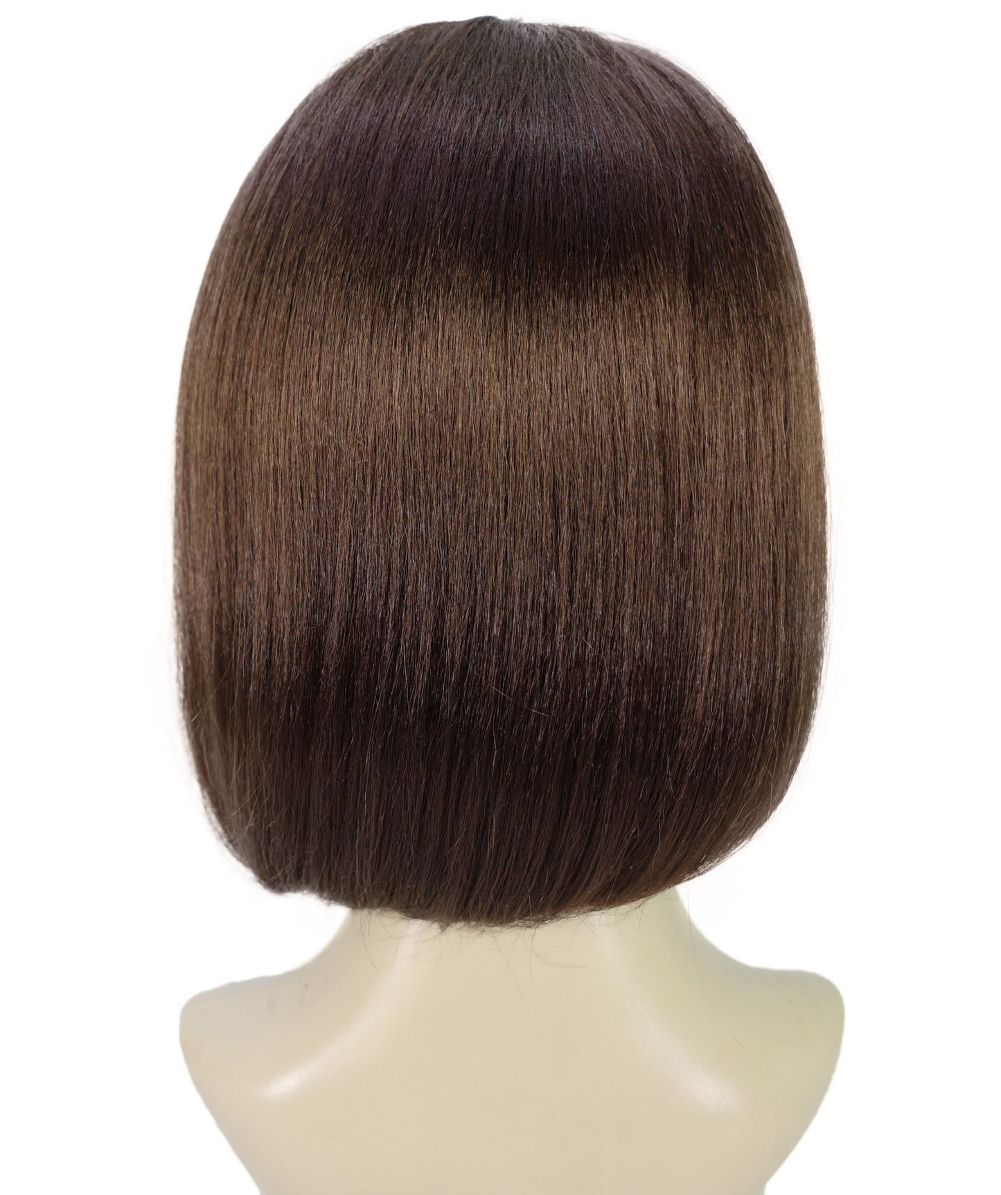 Wigs2you H-6908 女性用 12インチ アーモンドブラウン ショートボブウィッグ（前髪付き）｜耐熱性合成繊維使用｜自然で軽量な通気性キャップ付きウィッグ