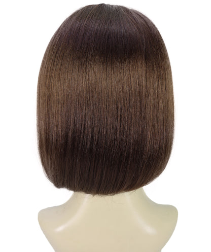 Wigs2you H-6908 女性用 12インチ アーモンドブラウン ショートボブウィッグ（前髪付き）｜耐熱性合成繊維使用｜自然で軽量な通気性キャップ付きウィッグ