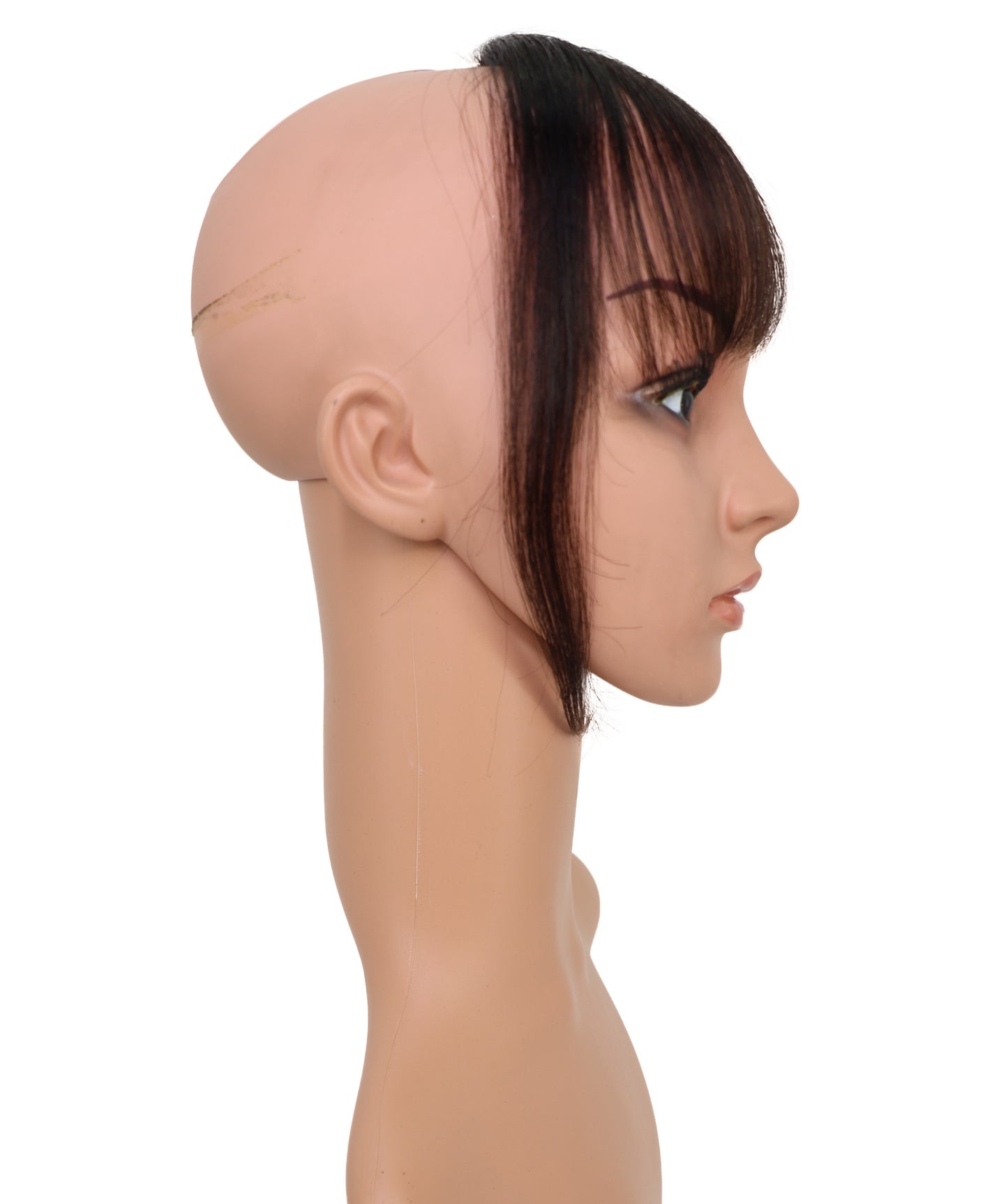 Wigs2you W-8477 女性用100％人毛前髪ウィッグ – ナチュラルフリンジヘアピース 8インチ – 軽量クリップイン部分ウィッグ